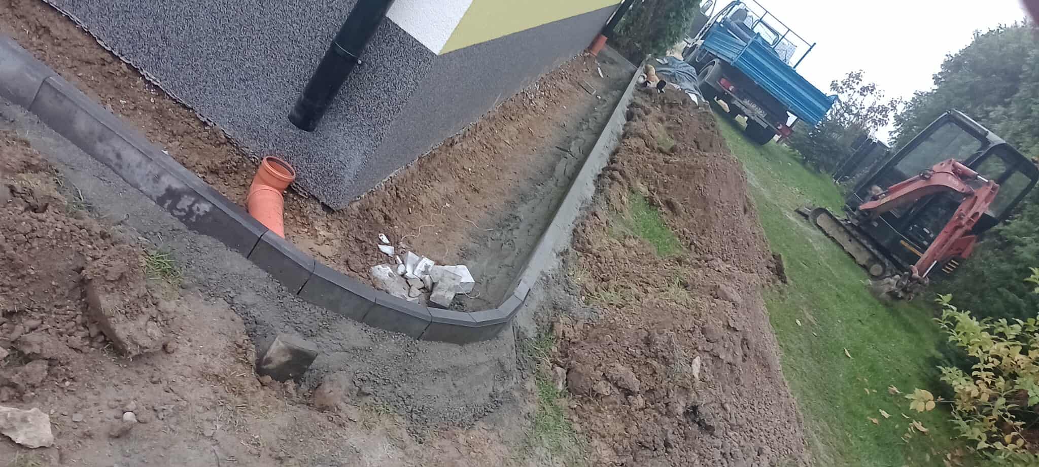 Wykopy pod kostkę brukową Myślenice